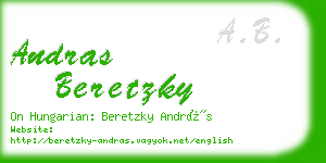 andras beretzky business card